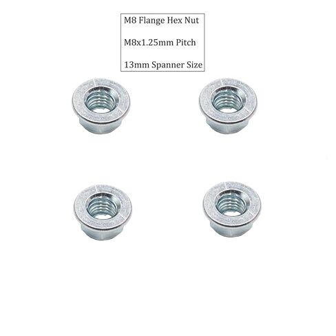 M8 x 1.25mm Flange Hex Lock Nut Self Locking Nuts 4 Pack in Kuwait