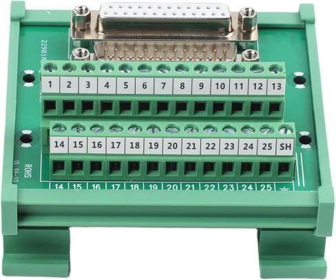 DB25 D-Sub Male & Female Header Board Terminal Block, DIN Rail Mount Interface Module For Breakout Board For Easy Signal Wiring For PLC Control Cabinet Equipment Testing & Connector in Kuwait