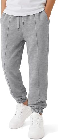 Boy's Joggers Uniform Pants Active Kids Back to School Sweatpants with Pockets and Drawstring Casual 5-14 Years in Kuwait