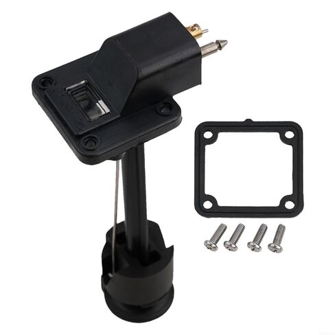Boat Fuel Tank Connector with Fuel Meter Fitting for Outboard Motor, 12L/24LExternal Tank Gauge Assembly Compatible with Engines, Black Plastic Part in Saudi Arabia