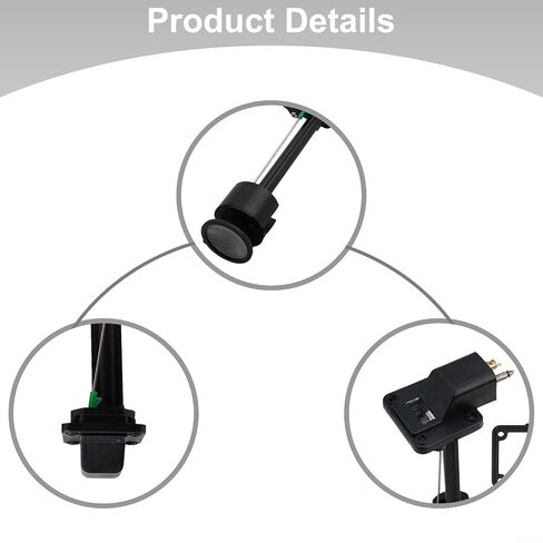 Boat Fuel Tank Connector with Fuel Meter Fitting for Outboard Motor, 12L/24LExternal Tank Gauge Assembly Compatible with Engines, Black Plastic Part in Saudi Arabia