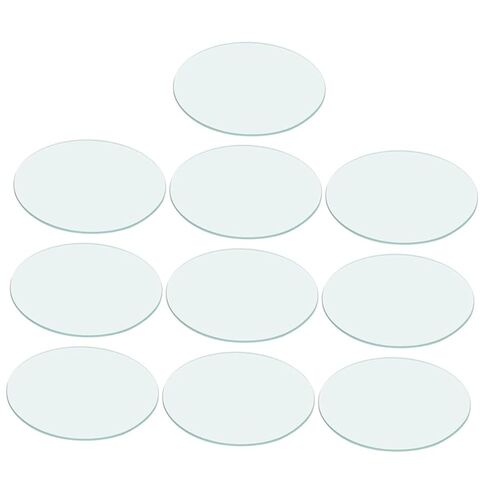 TIDTALEO 10pcs Transparent Glass Watch Glasses for Laboratory Use Flat Round Covers Multipurpose Beaker Lids for Chemistry Experiments Teaching and School Applications in Kuwait
