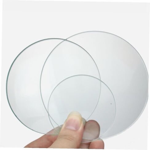 TIDTALEO 10pcs Transparent Glass Watch Glasses for Laboratory Use Flat Round Covers Multipurpose Beaker Lids for Chemistry Experiments Teaching and School Applications in Kuwait
