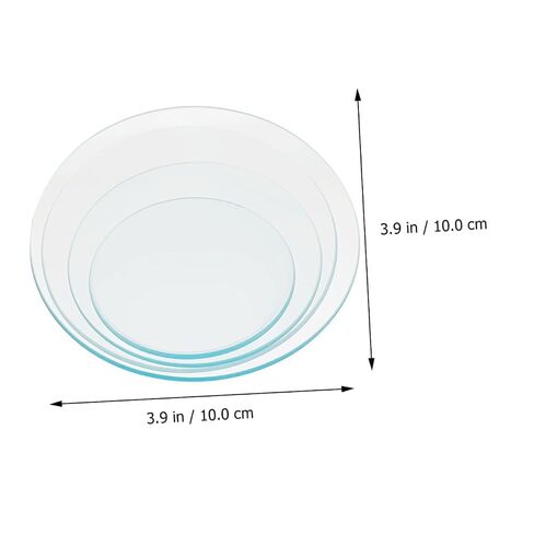 TIDTALEO 8pcs Heat-Resistant Laboratory Watch Glass Thickened Round Evaporating Dishes for Chemistry Experiments Transparent Glassware for School Lab Teaching in Kuwait