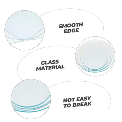 TIDTALEO 8pcs Heat-Resistant Laboratory Watch Glass Thickened Round Evaporating Dishes for Chemistry Experiments Transparent Glassware for School Lab Teaching in Kuwait