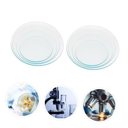 TIDTALEO 8pcs Heat-Resistant Laboratory Watch Glass Thickened Round Evaporating Dishes for Chemistry Experiments Transparent Glassware for School Lab Teaching in Kuwait