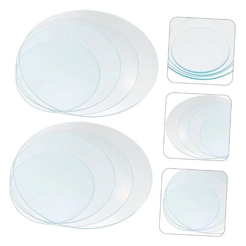 TIDTALEO 8pcs Heat-Resistant Laboratory Watch Glass Thickened Round Evaporating Dishes for Chemistry Experiments Transparent Glassware for School Lab Teaching in Kuwait