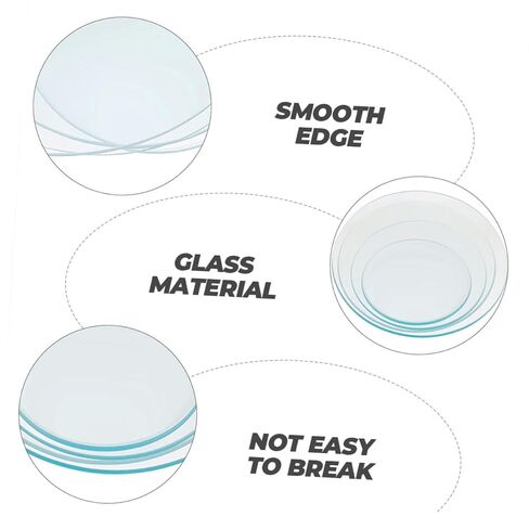 8pcs Transparent Thickened Laboratory Watch Glass High Temperature Resistant Evaporating Dish and Beaker Cover for Chemistry Classroom and Testing Institution in Kuwait