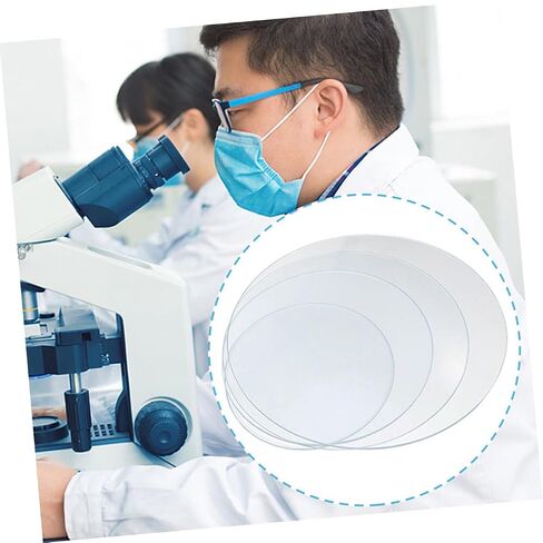 8pcs Transparent Thickened Laboratory Watch Glass High Temperature Resistant Evaporating Dish and Beaker Cover for Chemistry Classroom and Testing Institution in Kuwait