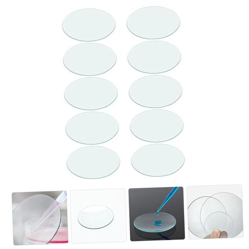 10pcs Transparent Watch Glass Beakers Covers Laboratory Glass Plates Multifunctional Evaporating Dishes for School Science Experiments and Testing Institutions in Kuwait
