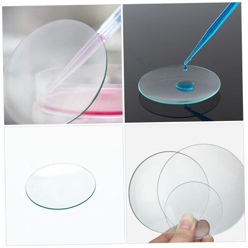 10pcs Transparent Watch Glass Beakers Covers Laboratory Glass Plates Multifunctional Evaporating Dishes for School Science Experiments and Testing Institutions in Kuwait