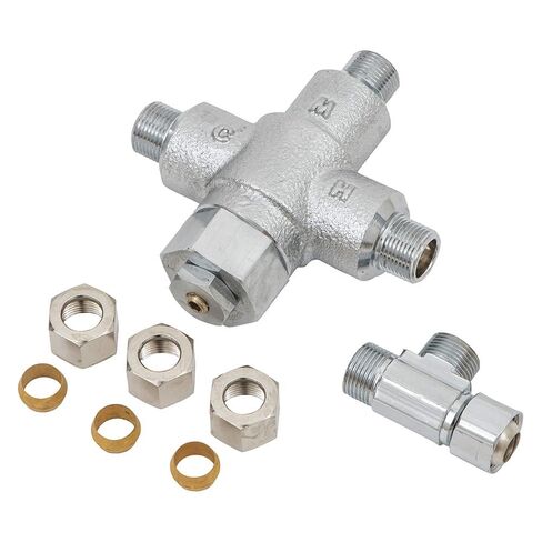 Tempering Valve,Brass,3-1/4"H,3/8" Inlet in Kuwait