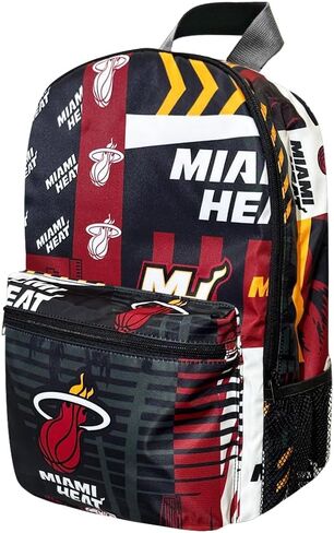 حقيبة ظهر للسفر من Pro Specialities Group Miami Heat Basketball، المشي لمسافات طويلة، صالة الألعاب الرياضية، حقيبة متينة مصممة للرجال والنساء. مثالي للبالغين، استخدام كبير جدًا ومقاوم للماء للأنشطة المختلفة in Kuwait