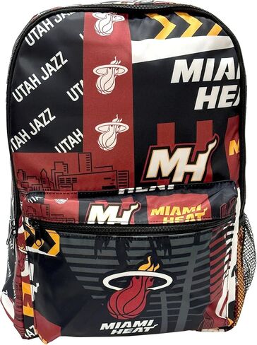 حقيبة ظهر للسفر من Pro Specialities Group Miami Heat Basketball، المشي لمسافات طويلة، صالة الألعاب الرياضية، حقيبة متينة مصممة للرجال والنساء. مثالي للبالغين، استخدام كبير جدًا ومقاوم للماء للأنشطة المختلفة in Kuwait