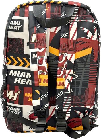 حقيبة ظهر للسفر من Pro Specialities Group Miami Heat Basketball، المشي لمسافات طويلة، صالة الألعاب الرياضية، حقيبة متينة مصممة للرجال والنساء. مثالي للبالغين، استخدام كبير جدًا ومقاوم للماء للأنشطة المختلفة in Kuwait