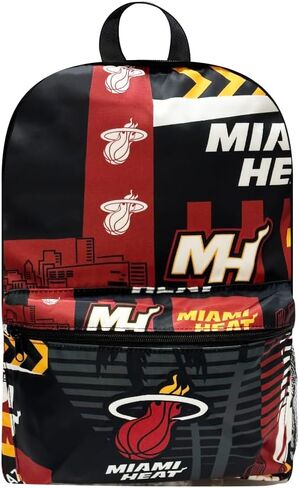 حقيبة ظهر للسفر من Pro Specialities Group Miami Heat Basketball، المشي لمسافات طويلة، صالة الألعاب الرياضية، حقيبة متينة مصممة للرجال والنساء. مثالي للبالغين، استخدام كبير جدًا ومقاوم للماء للأنشطة المختلفة in Kuwait