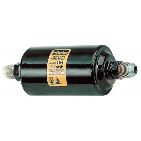 Parker Hannifin 303 Gold Label Steel Liquid Line Filter-Drier, 3/8" SAE Flare Fitting, 3" Shell Diameter, 9.69" Length in Kuwait