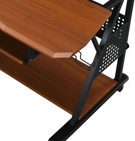 Willow Cherry & Black Finish Music Desk - Synthetic Wood for Musicians Home Studio Setup in Kuwait