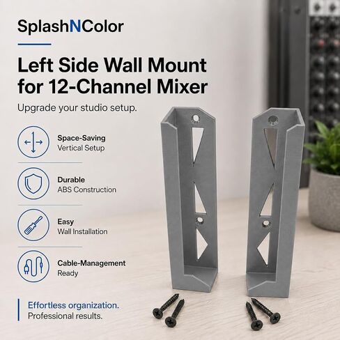 SplashNColor Left Side Wall Mount for Behringer Xenyx Q1202USB 12-Channel Mixer – Space-Saving Studio Bracket | Professional Audio Equipment Holder | Easy Install Recording Gear in Kuwait