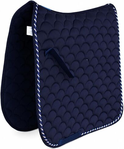 Horse English Quilted Contoured Dressage Trail Saddle Pad Navy 7295NV in Kuwait
