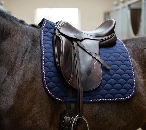 Horse English Quilted Contoured Dressage Trail Saddle Pad Navy 7295NV in Kuwait