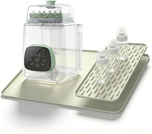 Sliding Tray Pad Compatible with Momcozy Bottle Washer, Silicone Countertop Protector with Drip Drying Pad, Non-Slip Kitchen Surface for Cleaning Station Organization（only mat） in Kuwait