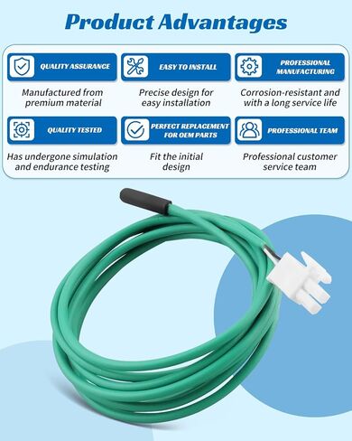 334-60405-02 Temperature Sensor Probe Fit for Traulsen G10000 G20000 G22000, Fits R & A Series Commercial Refrigerator in Kuwait