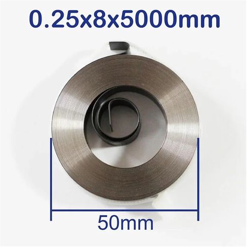 Drill Press Return Spring Flat Spiral Coil Constant Force Springs(0.3x2.6x1900mm 1pc) in Kuwait