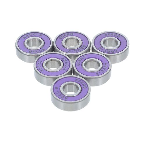 Balacoo 8pcs 608rs Purple Skateboard Bearings with Double Seal, High Precision Carbon Steel Roller Skate Wheel Bearings for Indoor and Night Use, Stable Construction for Longboard and Quad in Kuwait