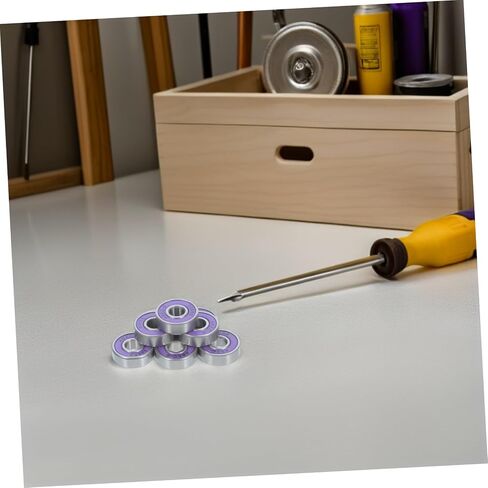 Balacoo 8pcs 608rs Purple Skateboard Bearings with Double Seal, High Precision Carbon Steel Roller Skate Wheel Bearings for Indoor and Night Use, Stable Construction for Longboard and Quad in Kuwait