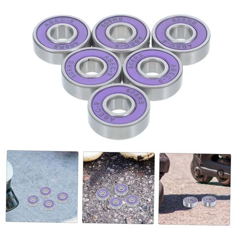 Balacoo 8pcs 608rs Purple Skateboard Bearings with Double Seal, High Precision Carbon Steel Roller Skate Wheel Bearings for Indoor and Night Use, Stable Construction for Longboard and Quad in Kuwait