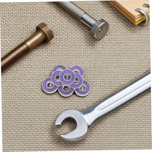 Balacoo 8pcs 608rs Purple Skateboard Bearings with Double Seal, High Precision Carbon Steel Roller Skate Wheel Bearings for Indoor and Night Use, Stable Construction for Longboard and Quad in Kuwait