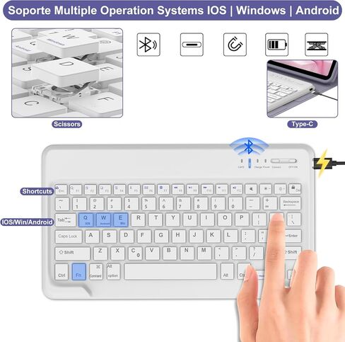 حافظة IVEOPPE iPad Pro مقاس 13 بوصة مع لوحة مفاتيح (M4) 2024، لوحة مفاتيح بلوتوث لاسلكية مغناطيسية قابلة للفصل، غطاء حماية نحيف مع حامل أقلام لجهاز iPad Pro 13 بوصة، نوم/استيقاظ تلقائي باللون الأسود in Kuwait