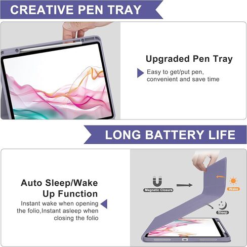 حافظة IVEOPPE iPad Pro مقاس 13 بوصة مع لوحة مفاتيح (M4) 2024، لوحة مفاتيح بلوتوث لاسلكية مغناطيسية قابلة للفصل، غطاء حماية نحيف مع حامل أقلام لجهاز iPad Pro 13 بوصة، نوم/استيقاظ تلقائي باللون الأسود in Kuwait