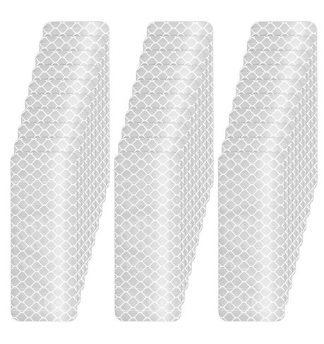 30 Pcs Reflective Stickers for Helmet, White Reflective Tape Safety White Outdoor Waterproof Tape Use on Bike/Truck/Car/Motorcycle/Clothing/Helmet 2.36" X 1.18" in Kuwait