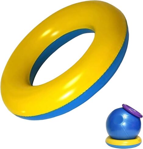 Yoga Ball - Base, Fixed Ring Anti slip Stability, Suitable for Home, Gym, Office, Improving Back Pain, Providing Balance, PVC (1PCS） in Kuwait