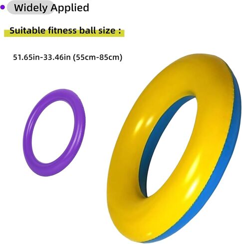 Yoga Ball - Base, Fixed Ring Anti slip Stability, Suitable for Home, Gym, Office, Improving Back Pain, Providing Balance, PVC (1PCS） in Kuwait