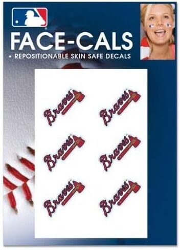 وشم الوجه MLB Atlanta Braves، ألوان الفريق، مقاس واحد in Kuwait