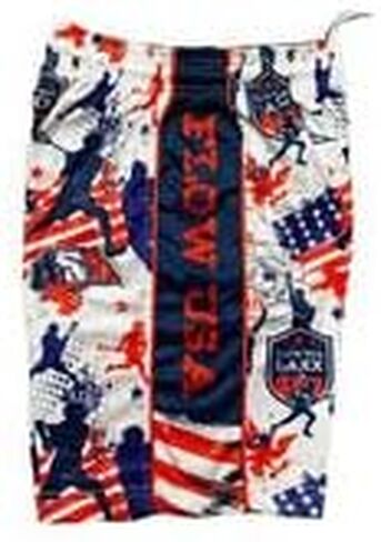 Flow Society Flow Laxx USA Boys Mid-Length Shorts - Athletic - Basketball - Baseball - Hockey - Football - Lacrosse - Multi in Kuwait