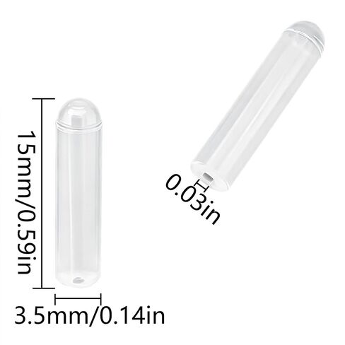 50PCS Dispensing Needle Caps Translucent Blunt Tip White Needle Protectors Suitable for Syringes Glue Guns Lubricant Bottles Laboratory Pipettes 0.59x0.14 Inch in Kuwait