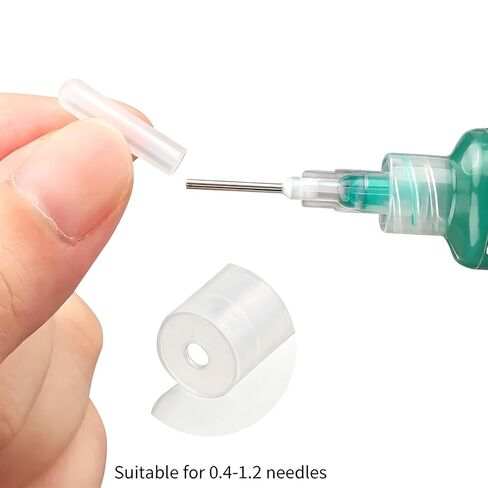 50PCS Dispensing Needle Caps Translucent Blunt Tip White Needle Protectors Suitable for Syringes Glue Guns Lubricant Bottles Laboratory Pipettes 0.59x0.14 Inch in Kuwait