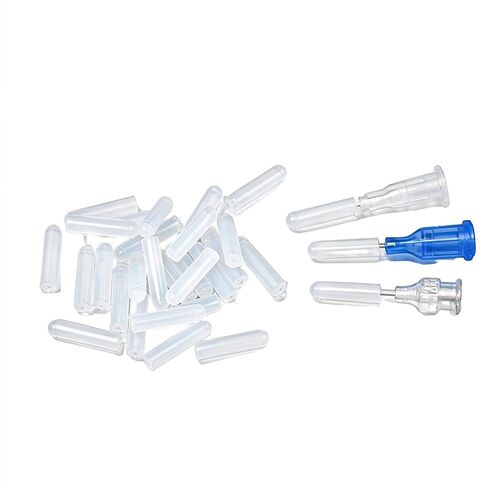 50PCS Dispensing Needle Caps Translucent Blunt Tip White Needle Protectors Suitable for Syringes Glue Guns Lubricant Bottles Laboratory Pipettes 0.59x0.14 Inch in Kuwait