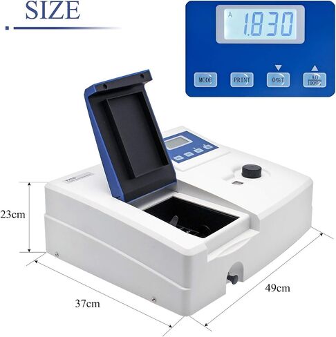 Visible Spectrophotometer 721G Lab Equipment Wavelength Range:340-1000nm Spectral Bandwidth: 5nm in Kuwait