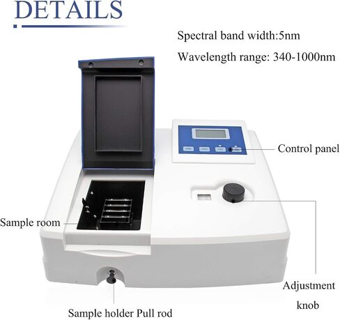 Visible Spectrophotometer 721G Lab Equipment Wavelength Range:340-1000nm Spectral Bandwidth: 5nm in Kuwait