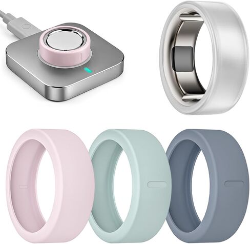 4 عبوات من الأغطية الحلقية المتوافقة مع Oura Ring Gen 4/4 سيراميك/ Oura Ring Gen 3، واقي سيليكون مرن مضاد للخدش لـ RingConn Gen 2/Gen 2 Air/Ultrahuman (4 عبوات - 01، S (6/7/8/9/10)) in Kuwait