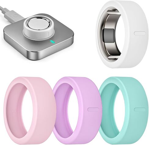 4 عبوات من الأغطية الحلقية المتوافقة مع Oura Ring Gen 4/4 سيراميك/ Oura Ring Gen 3، واقي سيليكون مرن مضاد للخدش لـ RingConn Gen 2/Gen 2 Air/Ultrahuman (4 عبوات - 01، S (6/7/8/9/10)) in Kuwait