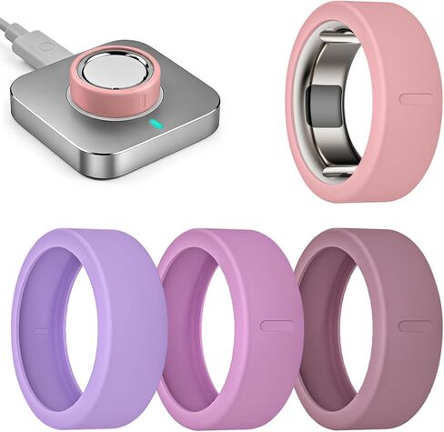 4 عبوات من الأغطية الحلقية المتوافقة مع Oura Ring Gen 4/4 سيراميك/ Oura Ring Gen 3، واقي سيليكون مرن مضاد للخدش لـ RingConn Gen 2/Gen 2 Air/Ultrahuman (4 عبوات - 01، S (6/7/8/9/10)) in Kuwait