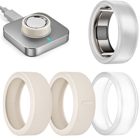 4 عبوات من الأغطية الحلقية المتوافقة مع Oura Ring Gen 4/4 سيراميك/ Oura Ring Gen 3، واقي سيليكون مرن مضاد للخدش لـ RingConn Gen 2/Gen 2 Air/Ultrahuman (4 عبوات - 01، S (6/7/8/9/10)) in Kuwait
