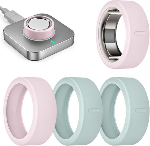 4 عبوات من الأغطية الحلقية المتوافقة مع Oura Ring Gen 4/4 سيراميك/ Oura Ring Gen 3، واقي سيليكون مرن مضاد للخدش لـ RingConn Gen 2/Gen 2 Air/Ultrahuman (4 عبوات - 01، S (6/7/8/9/10)) in Kuwait