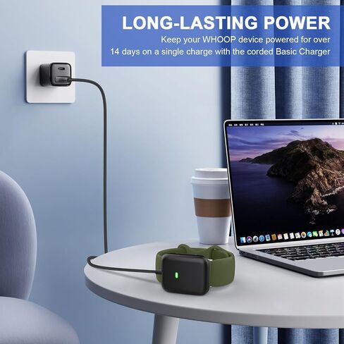 شاحن USB متوافق مع Whoop 5.0/MG، One، Peak، Life – 3.3 قدم/1 متر سلك كابل شحن محمول USB-A لشاحن Whoop 5.0/MG، غير متوافق مع Whoop 4.0 in Kuwait
